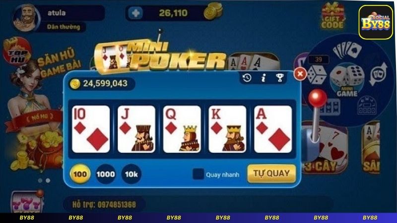 Các tính năng hiện đại của Mini Poker BY88